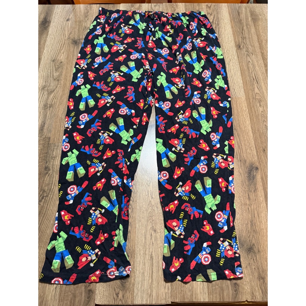 Marvel Pants Men's Size 2XL Marvel Characters in Roblox Sleepwear Pants
